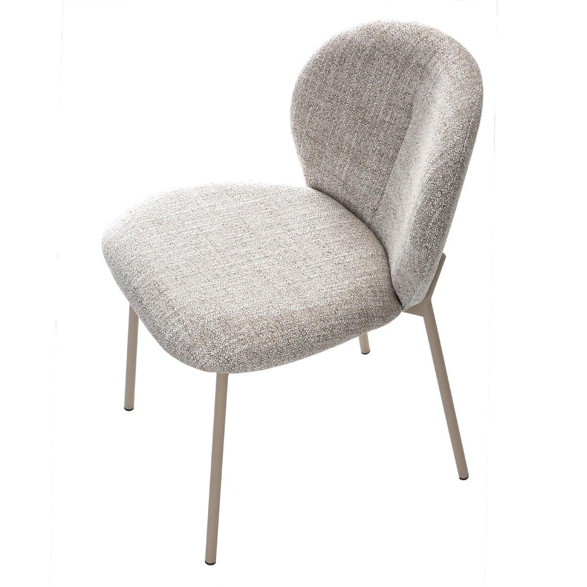 STÜHLE 2er-Set, gepolstert, aus meliertem stoff beige 48/80/60 cm - Beige, Textil (48/80/60cm) - Calicosy