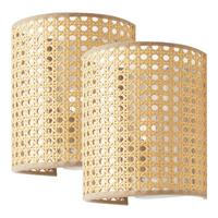 WANDLEUCHTE-SET 2 TLG. Ascot - Beige, Kunststoff/Metall (16/20/12cm) - lux.pro