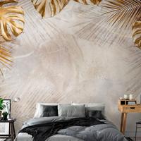 SELBSTKLEBENDE FOTOTAPETE 147/105 cm - Goldfarben/Grau, Kunststoff/Textil (147/1cm) - KUNSTLOFT