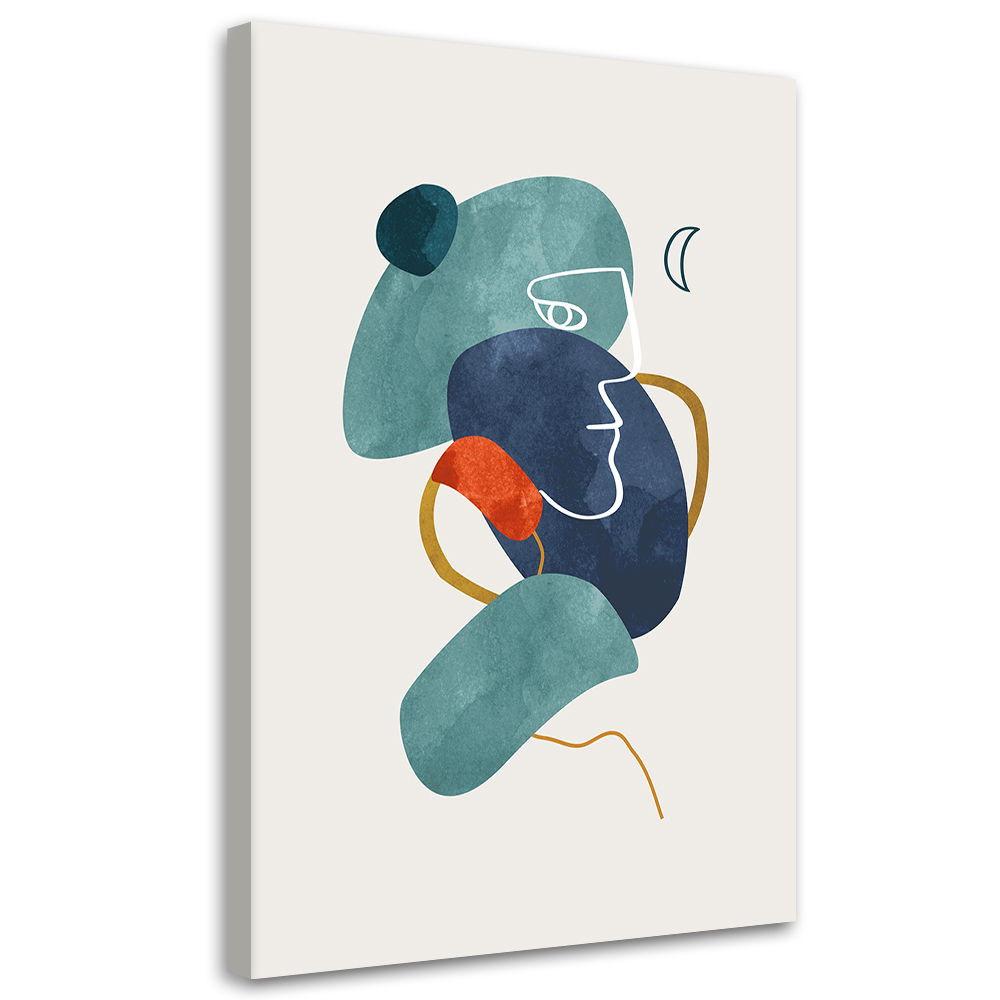 KUNSTDRUCK Blau 40/60 cm - Blau, Textil (40/60cm) - KUNSTLOFT