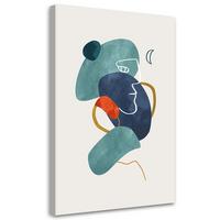 KUNSTDRUCK Blau 40/60 cm - Blau, Textil (40/60cm) - KUNSTLOFT