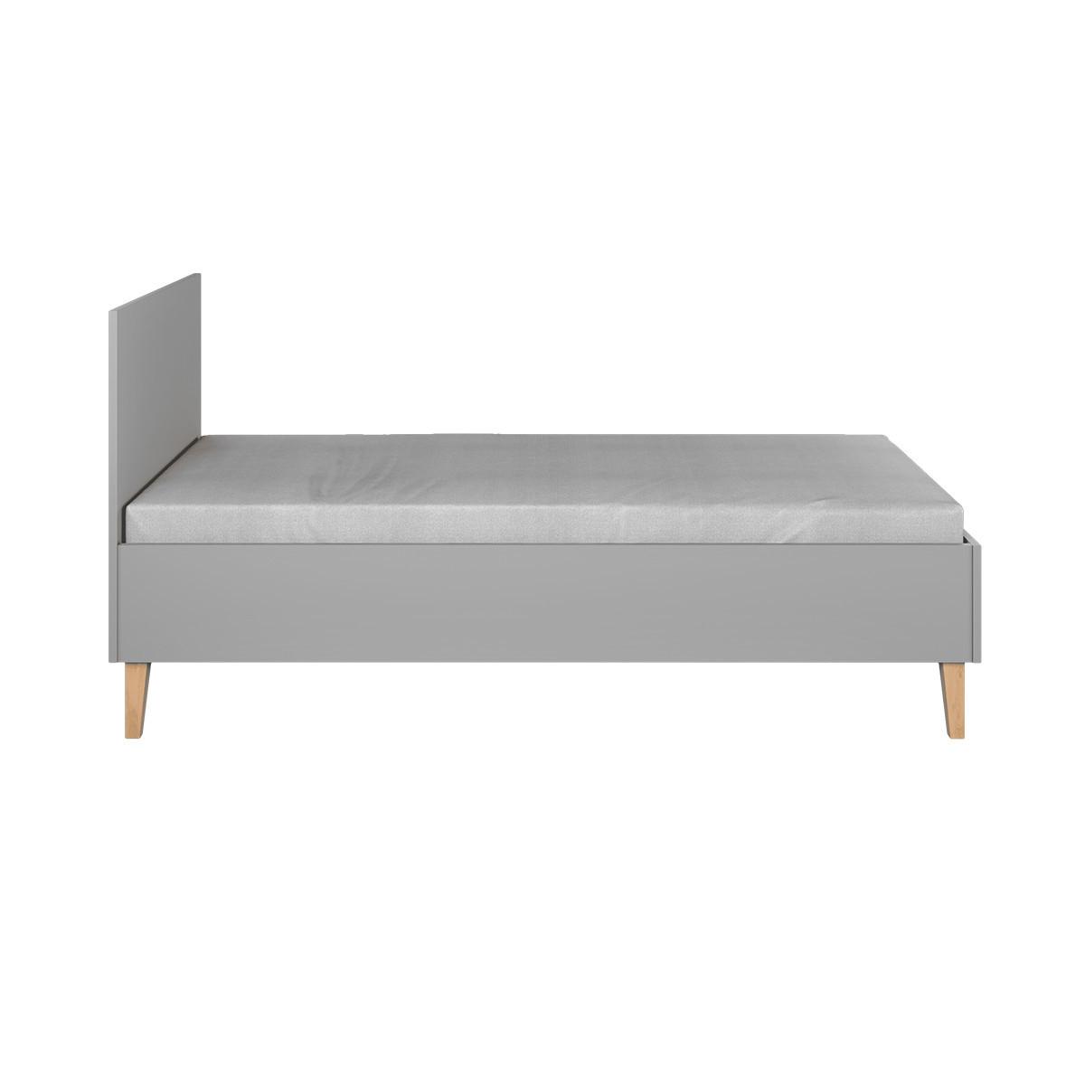 BETT Kubi Grau - Grau, Holzwerkstoff (80/180cm) - Petits-meubles