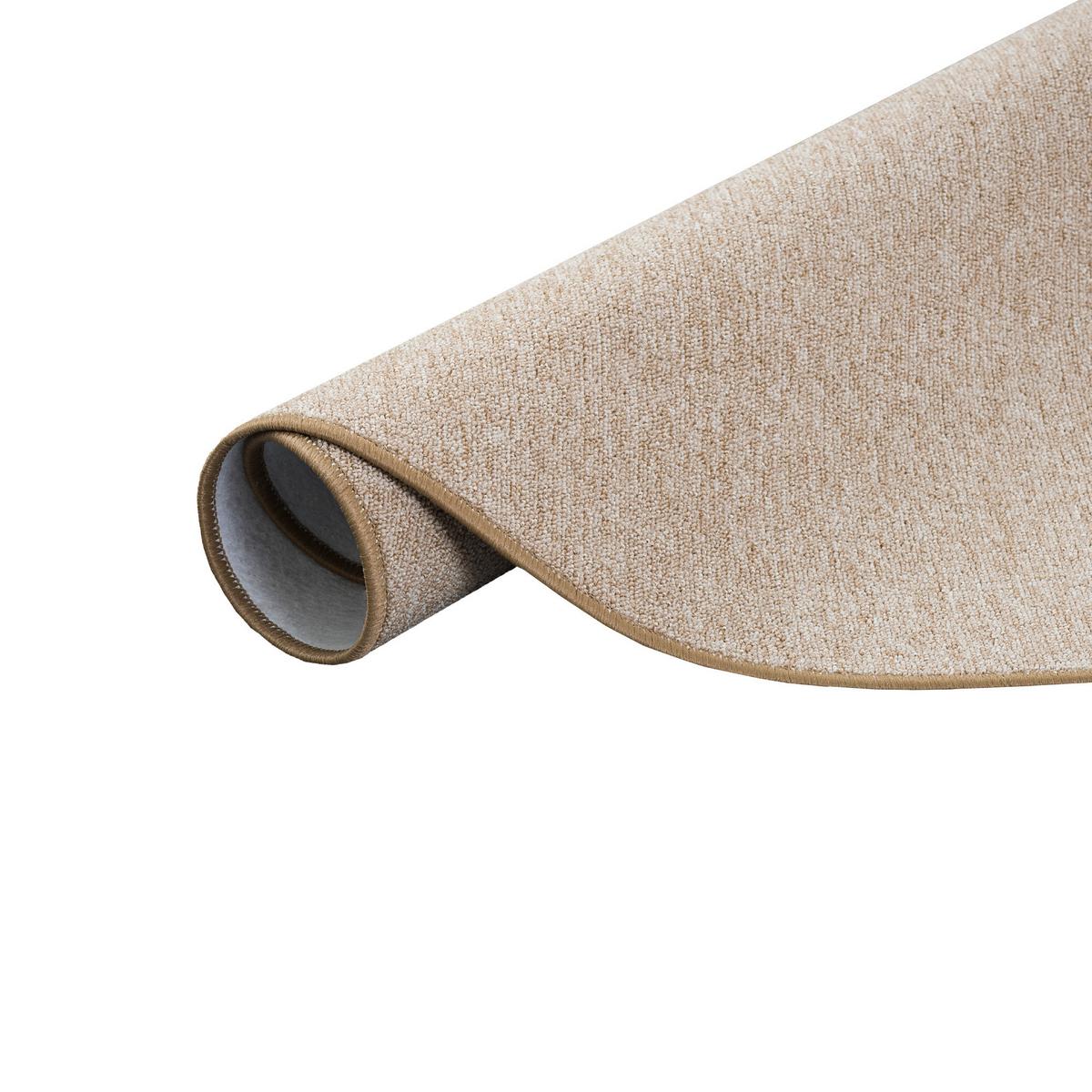 FEINSCHLINGEN VELOUR TEPPICH STRONG RUND - Beige, Textil (200/200cm) - Snapstyle