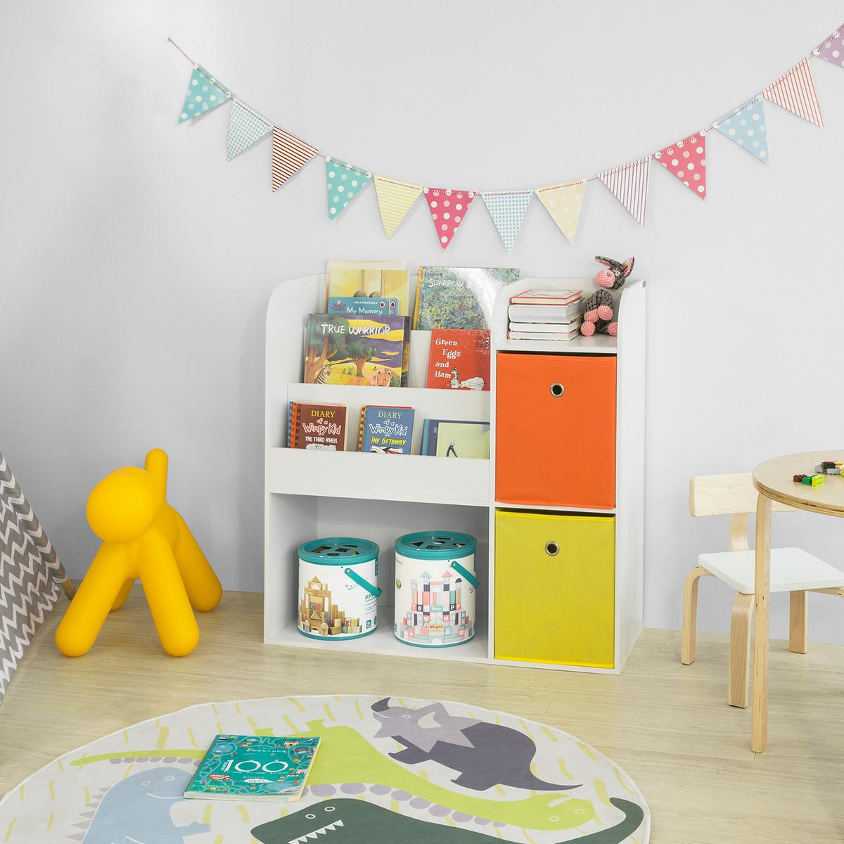 KINDERREGAL Weiß - Weiß, Holzwerkstoff (89/88/35cm) - SoBuy