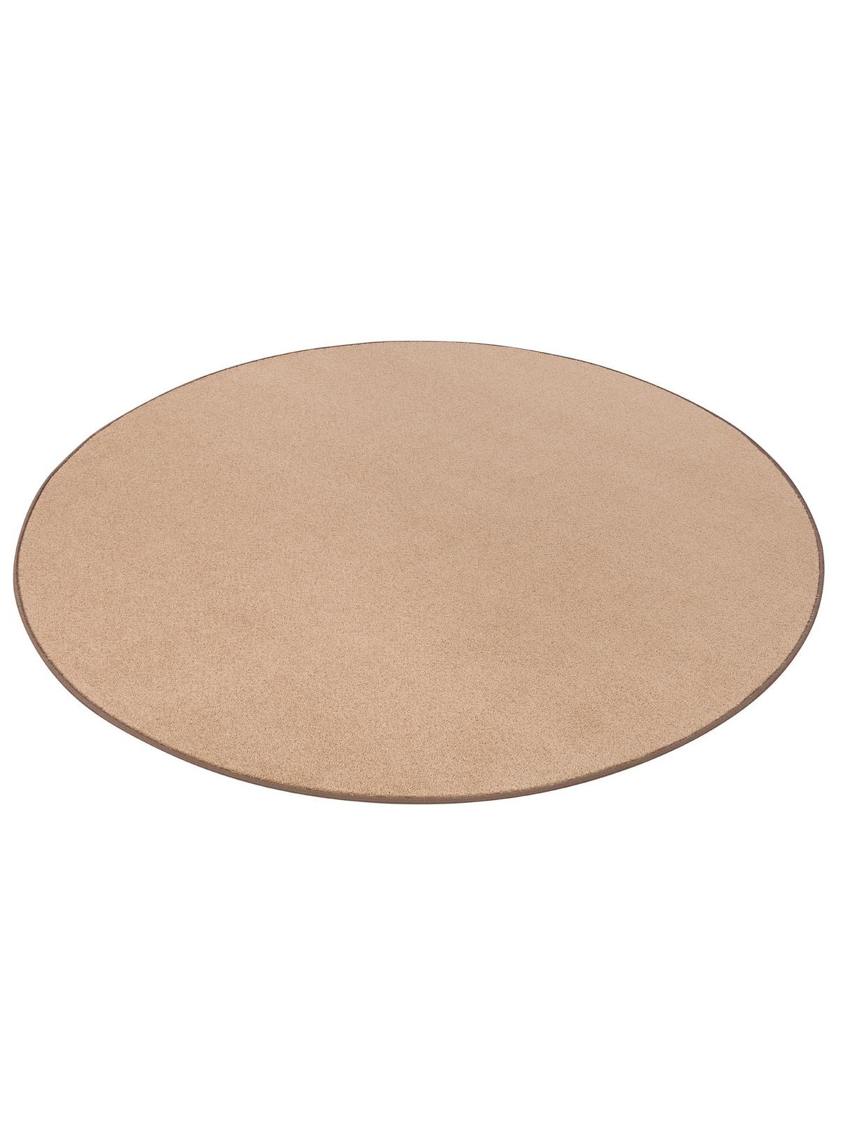 TREND VELOURS TEPPICH JOY RUND - Cognac, Textil (100/100cm) - Snapstyle