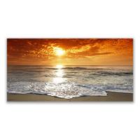LEINWANDBILD 120x60 cm Sonnenuntergang - Gelb/Orange, Textil (120/4cm) - TULUP