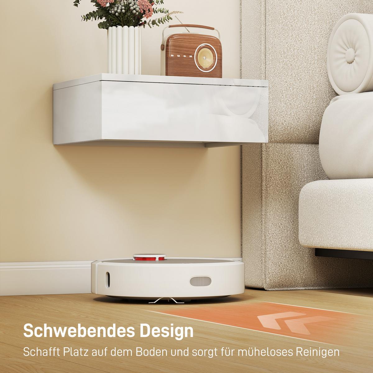 NACHTTISCH 2er Set Spanplatte Weiß - Weiß, Holzwerkstoff (30/14/40cm) - HOMCOM