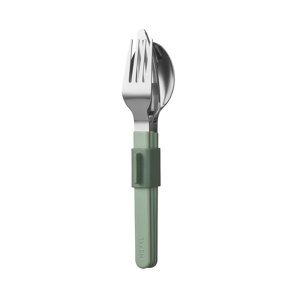 BESTECK-SET Silueta Nordic Sage - Mintgrün, Kunststoff/Metall - Mepal