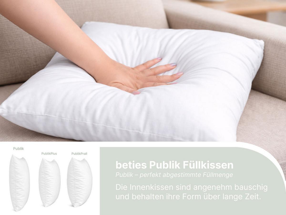 NACKENROLLE Publik Federfüllung 15/40 cm - Creme, Textil (15/40cm) - beties Heimtextil