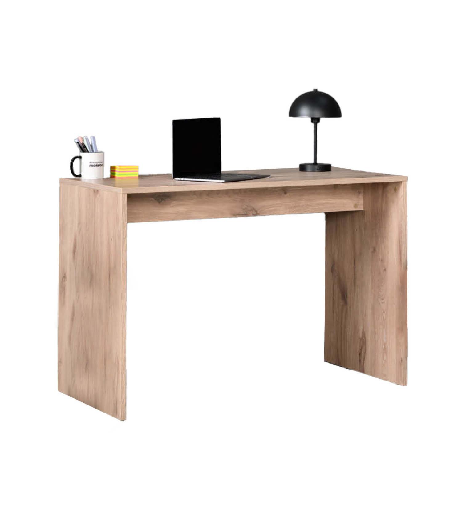 SCHREIBTISCH Der Produktive - Eichefarben, Holzwerkstoff (54/112/77cm) - Mokebo