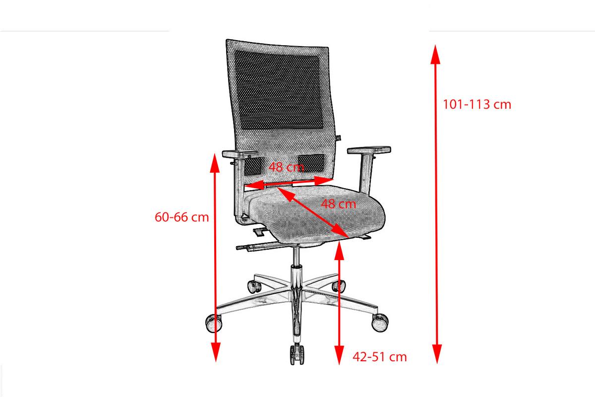 BÜROSTUHL TOBI Schwarz Kunststoff Höhenverstellbar - Silberfarben/Schwarz, Kunststoff/Metall (70/101/70cm) - KAWOLA