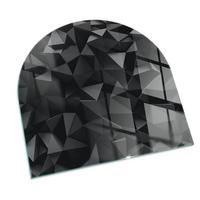 GLASPLATTE für Kamin 100x100 cm - Schwarz, Glas (100/100/0.4cm) - TULUP