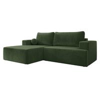 ECKSOFA Mivo, Seite: Links - Schwarz/Grün, Holz/Kunststoff (266/163cm) - MIRJAN24