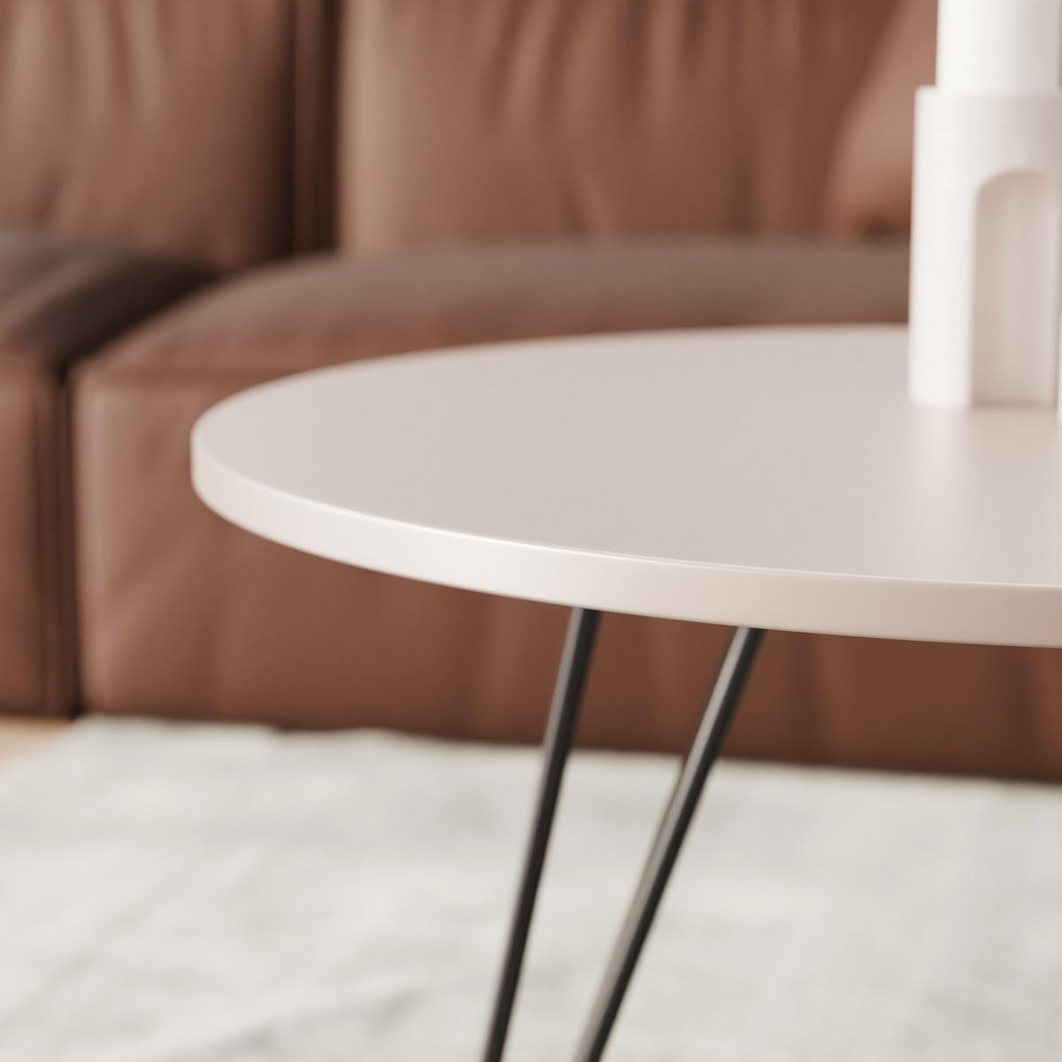 COUCHTISCH RIO mit kaschmirfarbener Tischplatte - Kaschmir, Holzwerkstoff (67/67/45cm) - Idohome