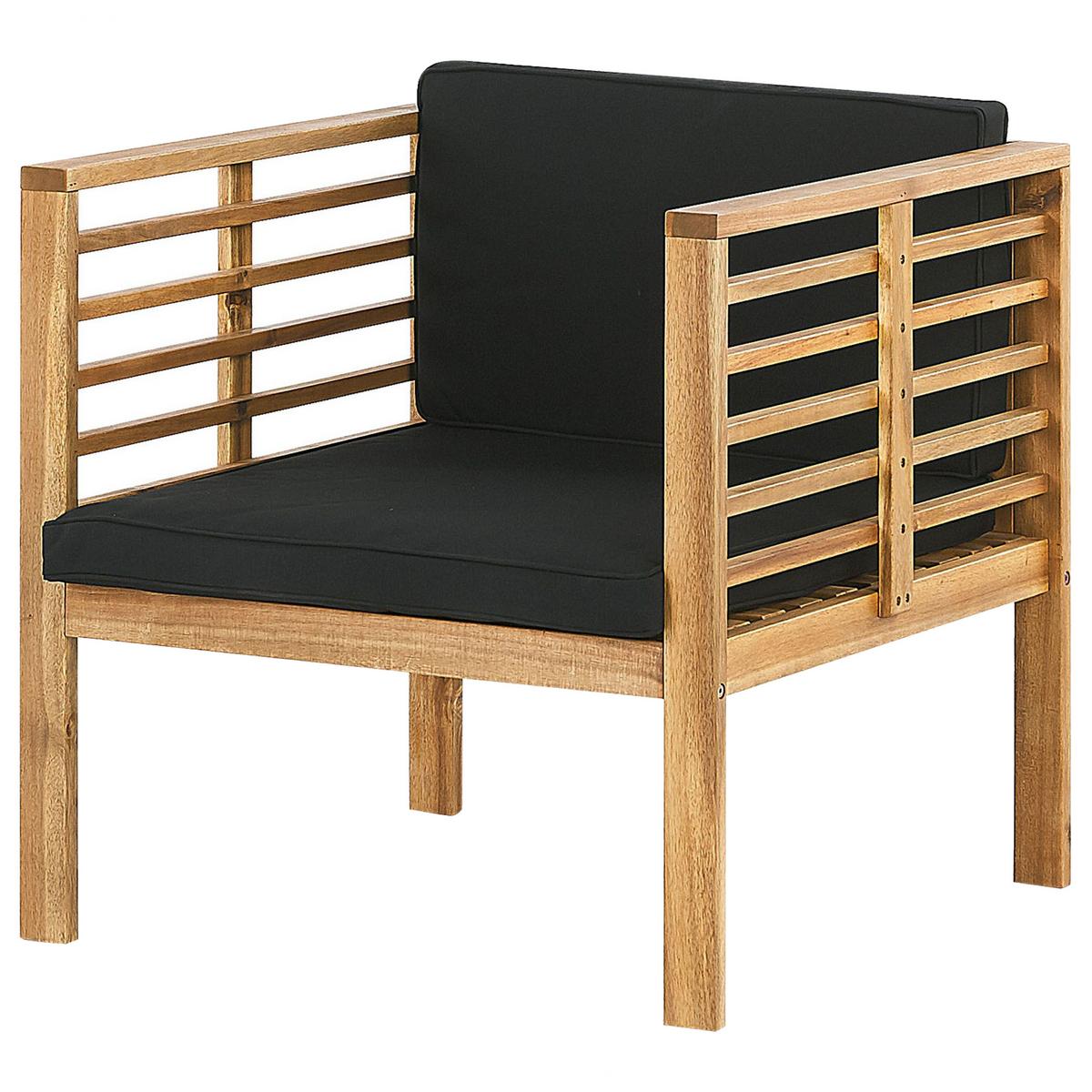 4-SITZER LOUNGE SET Akazienholz Hellbraun Pacific - Hellbraun, Holz - Beliani