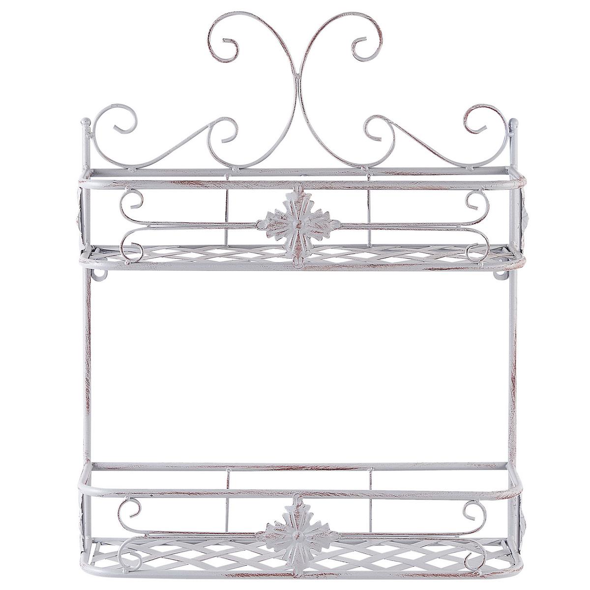 WANDREGAL Grau Marayes - Grau, Metall (42/52/14cm) - Beliani