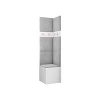 GARDEROBEN-SET Orion XXI - Hellgrau/Weiß, Holzwerkstoff/Kunststoff (42/186/46cm) - MIRJAN24
