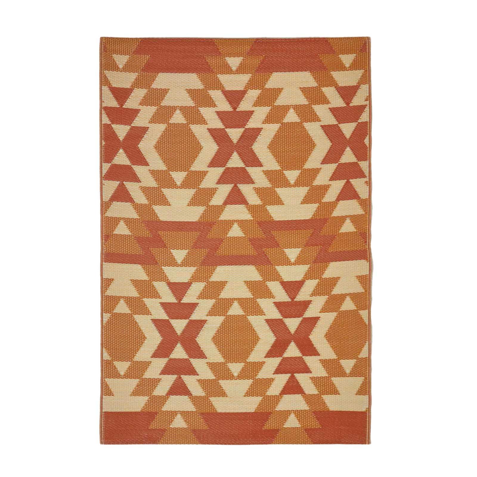 OUTDOORTEPPICH Anya, Ethno-Muster 240/300 cm - Orange, Kunststoff (240/300cm) - Homescapes