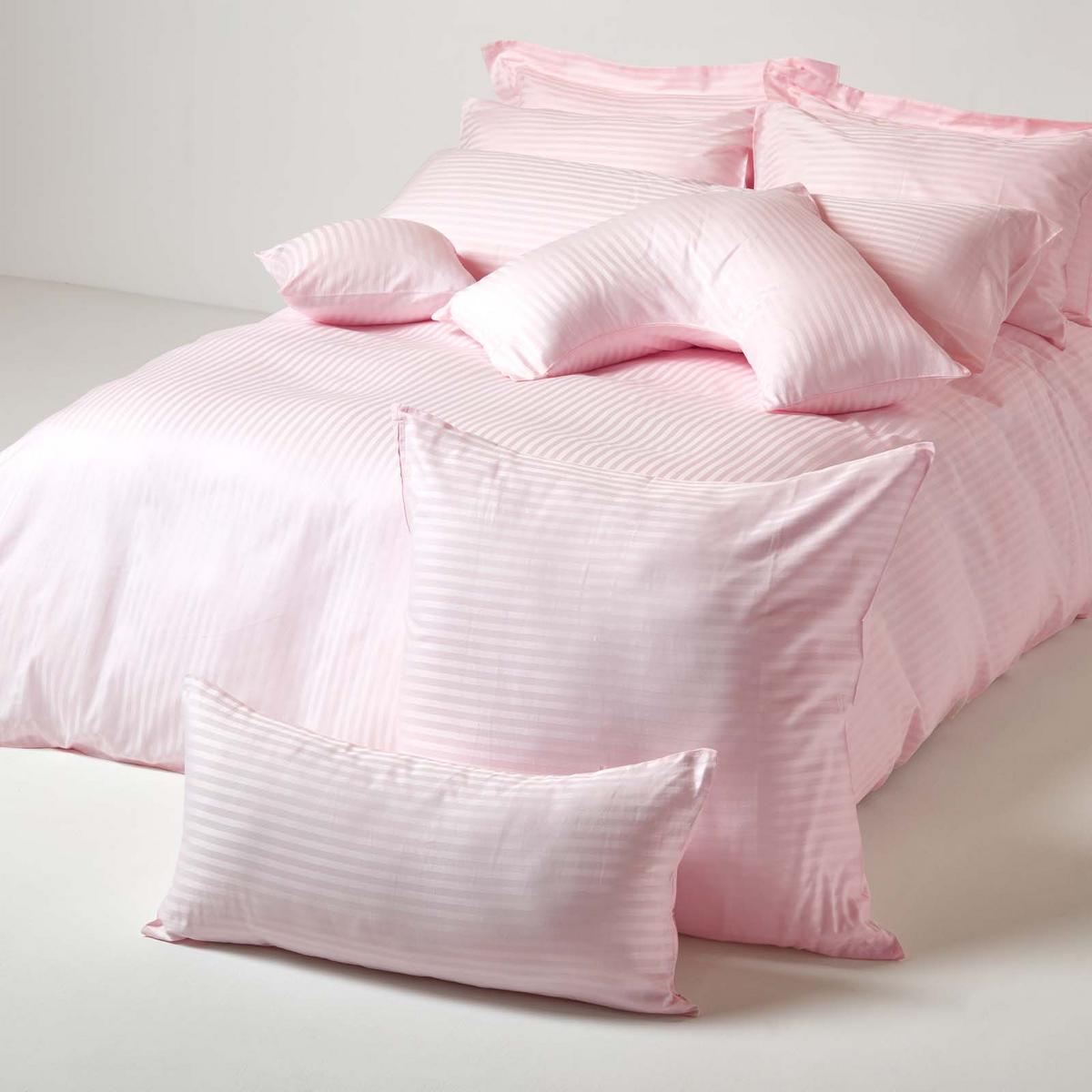 KISSENBEZUG Damast, Ägyptische Baumwolle, Fadendichte 330 - Rosa, Textil (48/74cm) - Homescapes