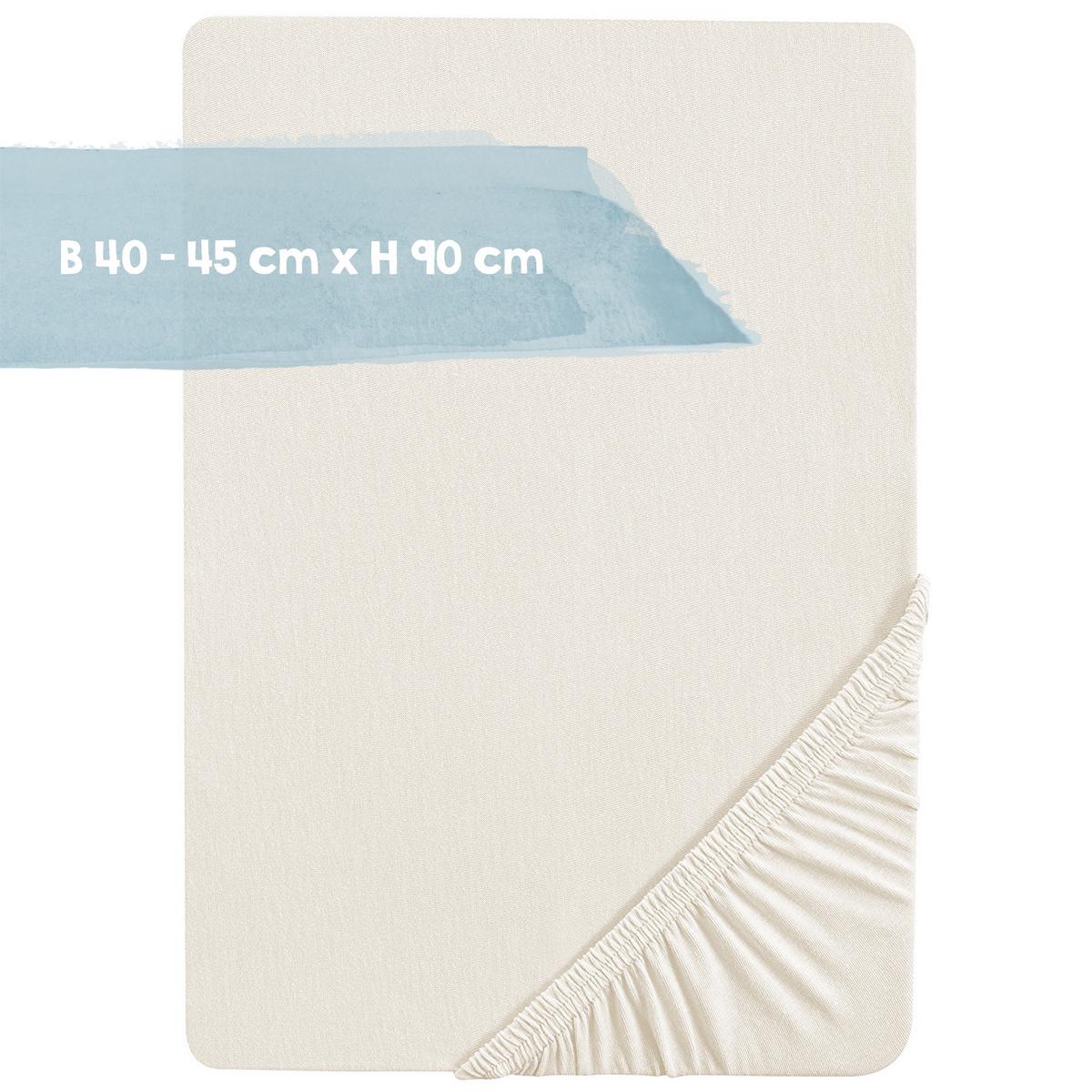 SPANNBETTLAKEN 40 x 90 – 45 x 90 cm - Creme, Textil (45/90cm) - Roba