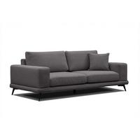 SOFA MEDIOLANE 3-Sitzer, graphitfarben - Graphitfarben, Holzwerkstoff/Textil (233/87/96cm) - Wozimo
