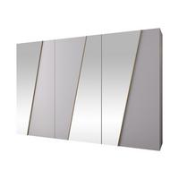 DREHTÜRENSCHRANK Zen 3L 300 cm - Goldfarben/Schwarz, Holzwerkstoff/Kunststoff (300/202/50cm) - MIRJAN24