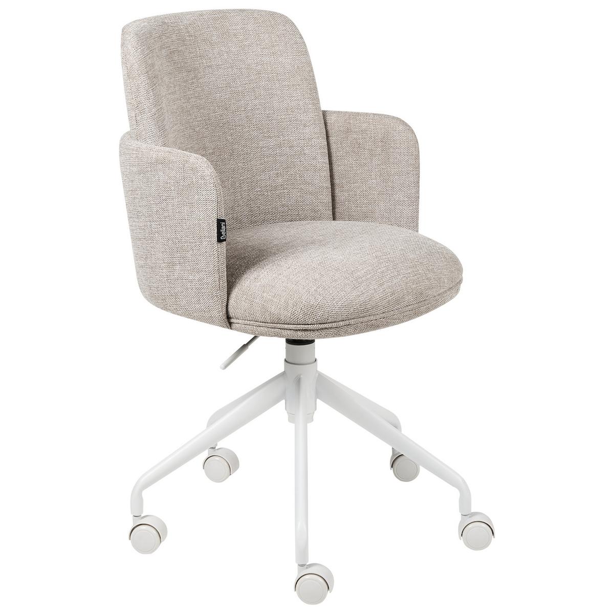 BÜROSTUHL Beige Dryden - Beige/Weiß, Textil (60/84/60cm) - Beliani