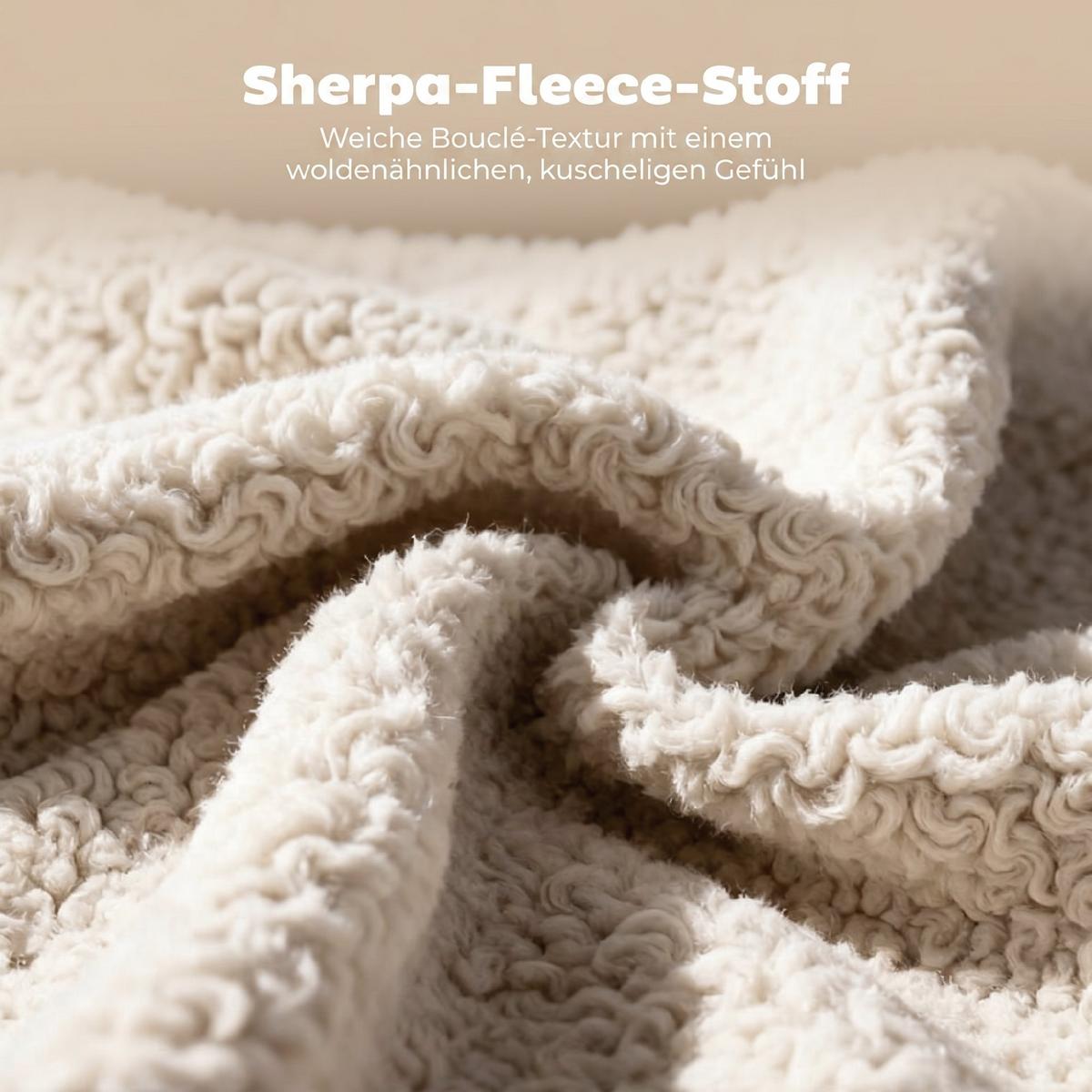 ESSZIMMERSTÜHLE 2er Set Polyestet Cremeweiß - Creme/Naturfarben, Holz/Textil (46.5/80/52cm) - HOMCOM