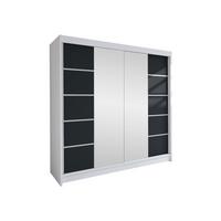SCHWEBETÜRENSCHRANK Talin V - Silberfarben/Multicolor, Holzwerkstoff/Metall (180/215/58cm) - MIRJAN24