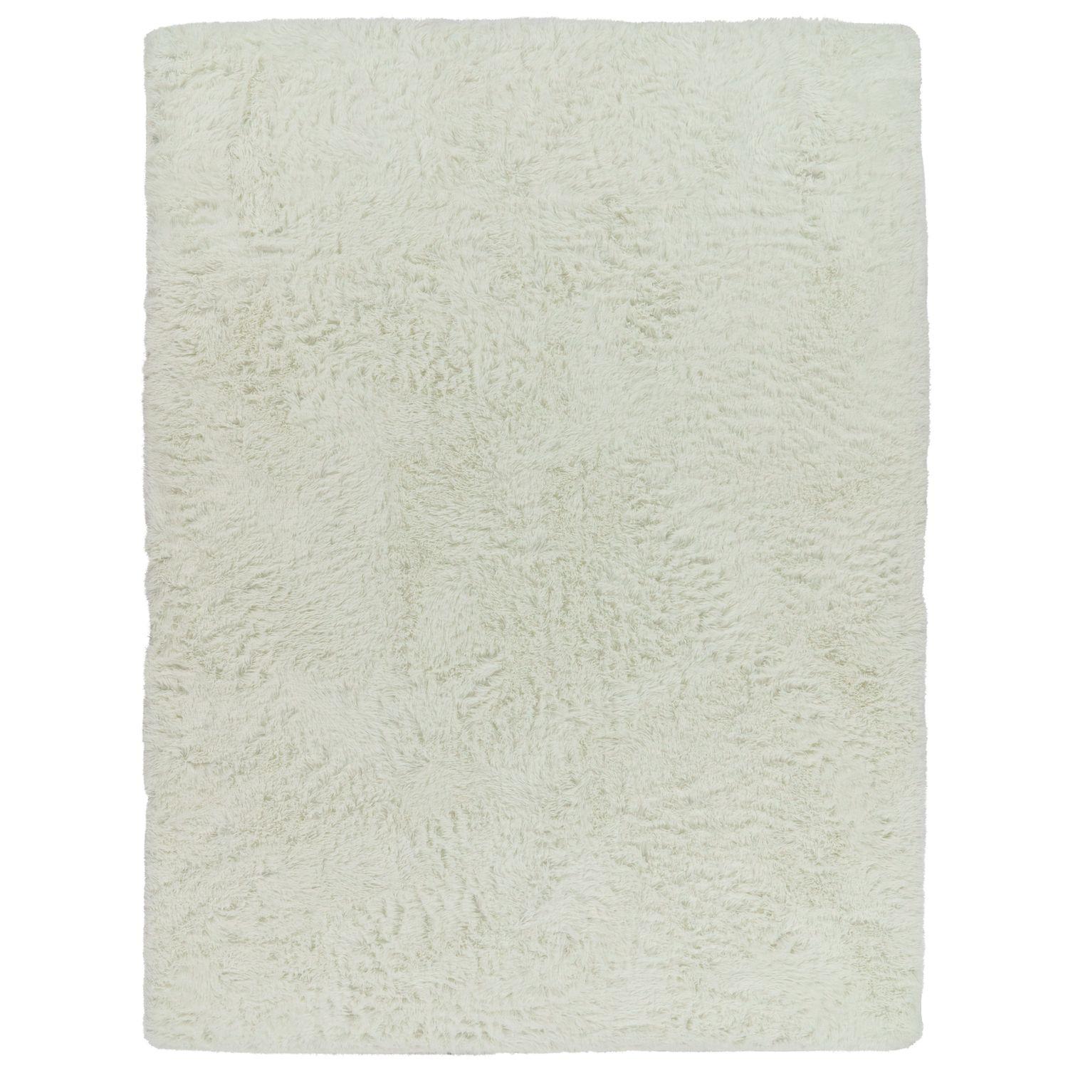 HOCHFLORTEPPICH Weiß 80 x 150 cm - Weiß, Kunststoff (80/150cm) - TT Home