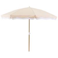 MARKTSCHIRM 232 cm Beige Sestriere - Hellbraun/Beige, Textil (232/232cm) - Beliani