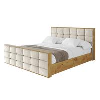 POLSTERBETT mit Bettkasten, Fußteil und Lattenrost, Boxbett ohne Matratze - ENZO2-Z 180x200 Beige - Beige, Holzwerkstoff/Textil (180/200cm) - ALTDECOR