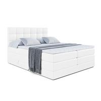BOXSPRINGBETT BRUGO KING - 120 x 200 - H3/H4 - Weiß Hochglanz - Weiß Hochglanz, Holzwerkstoff (120/200cm) - ALTDECOR
