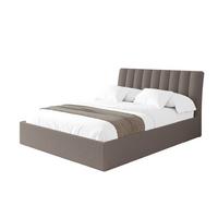 POLSTERBETT mit Bettkasten und Lattenrost, Bett mit Matratze H3/H4 - ILAN 140x200 Braun - Braun, Holzwerkstoff/Textil (140/200cm) - ALTDECOR