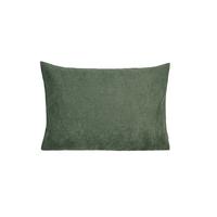 KISSENHÜLLE FarbTon Chenille-Haptik oliven-grün 35/25 cm - Dunkelgrün, Textil (25/35cm) - beties Heimtextil