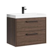 BADMÖBEL-SET Florence 2 Teile Walnuss Braun - 60 x 35 x 51 cm - Eichefarben, Holz (60/51/35cm) - Badplaats
