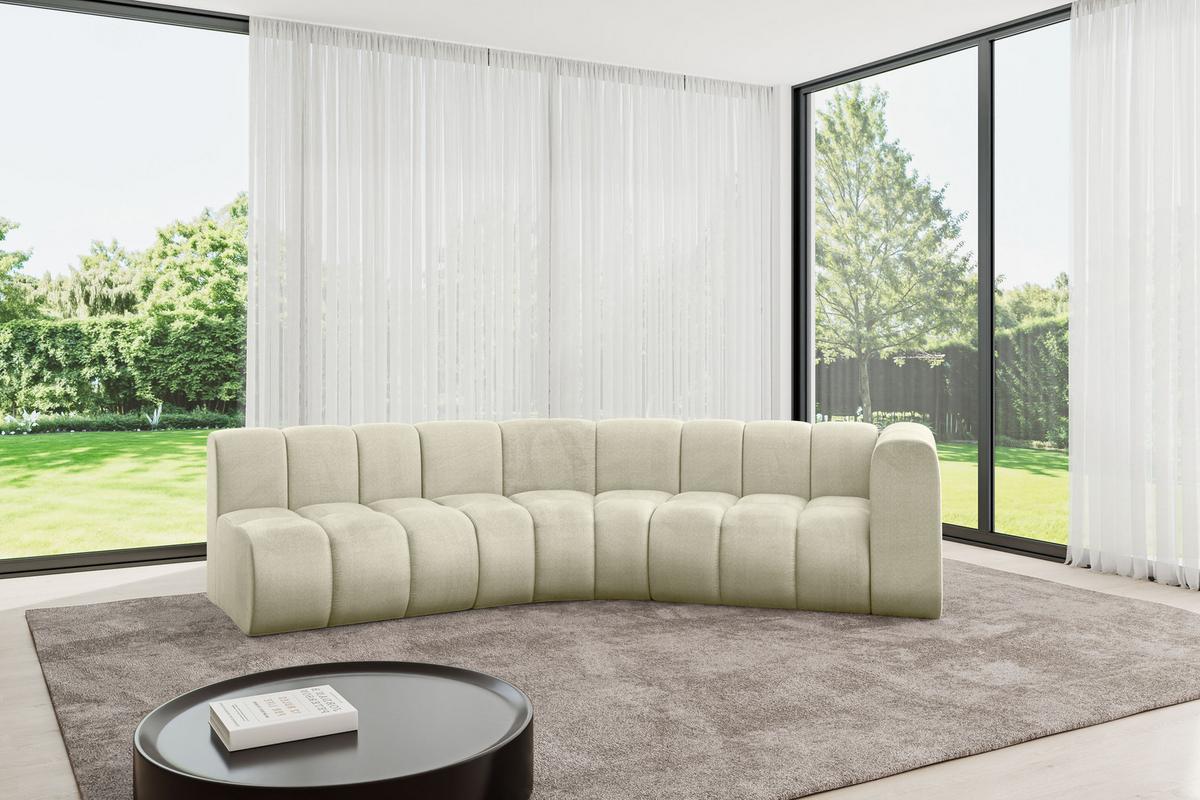 ECKSOFA modulares Sofa Karex-L1 - 308x194x70 cm Beige - Beige, Holzwerkstoff/Textil (308/194cm) - ALTDECOR