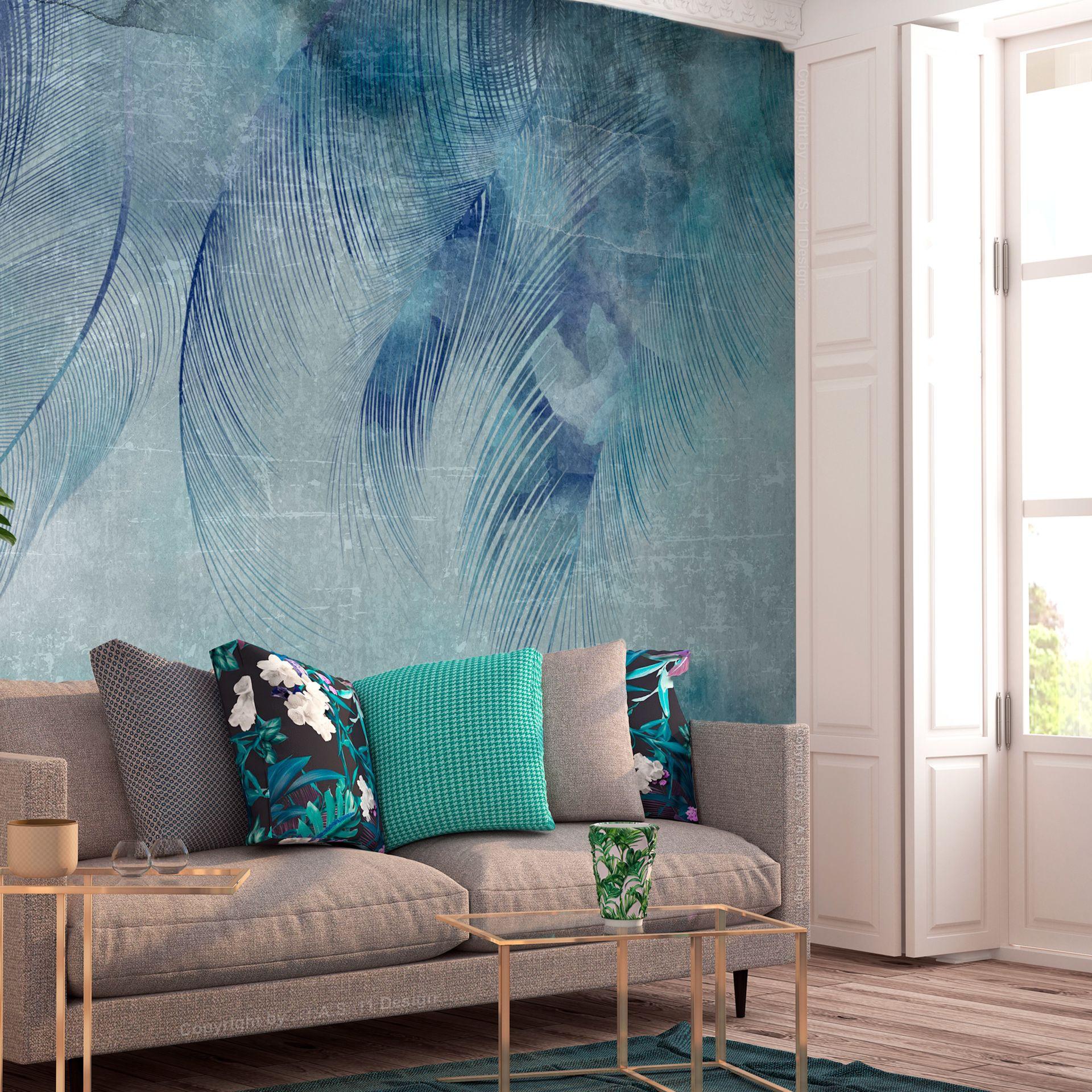 SELBSTKLEBENDE FOTOTAPETE Blau 98/70 cm - Blau, Kunststoff/Textil (98/1cm) - KUNSTLOFT