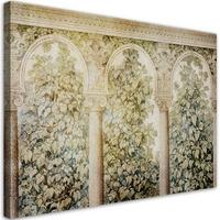 WANDBILD säulen efeupflanzen - Beige, Textil (60/40cm) - Feeby
