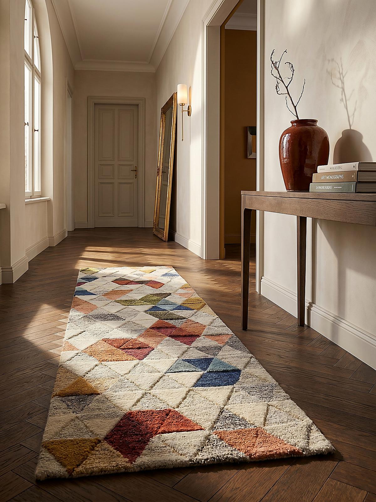 WOLLTEPPICH ESK, geometrisch, Bunt, 60 x 230 cm - Multicolor, Textil (230/60cm) - KADIMA DESIGN