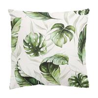 KISSENBEZUG Aquarell Pflanzen Monstera und Palmenblatt 40/40 cm - Grün, Textil (40/40cm) - Bilderwelten