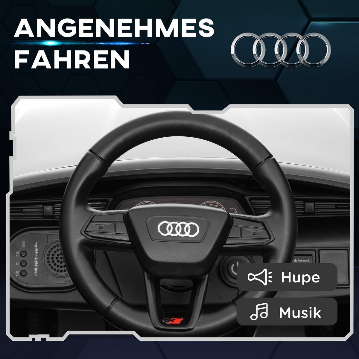 KINDER Elektroauto 12V Kinderauto mit 2,4G Fernbedienung, MP3 Musik & Hupe - Weiß, Kunststoff (98/49.5/43cm) - AIYAPLAY