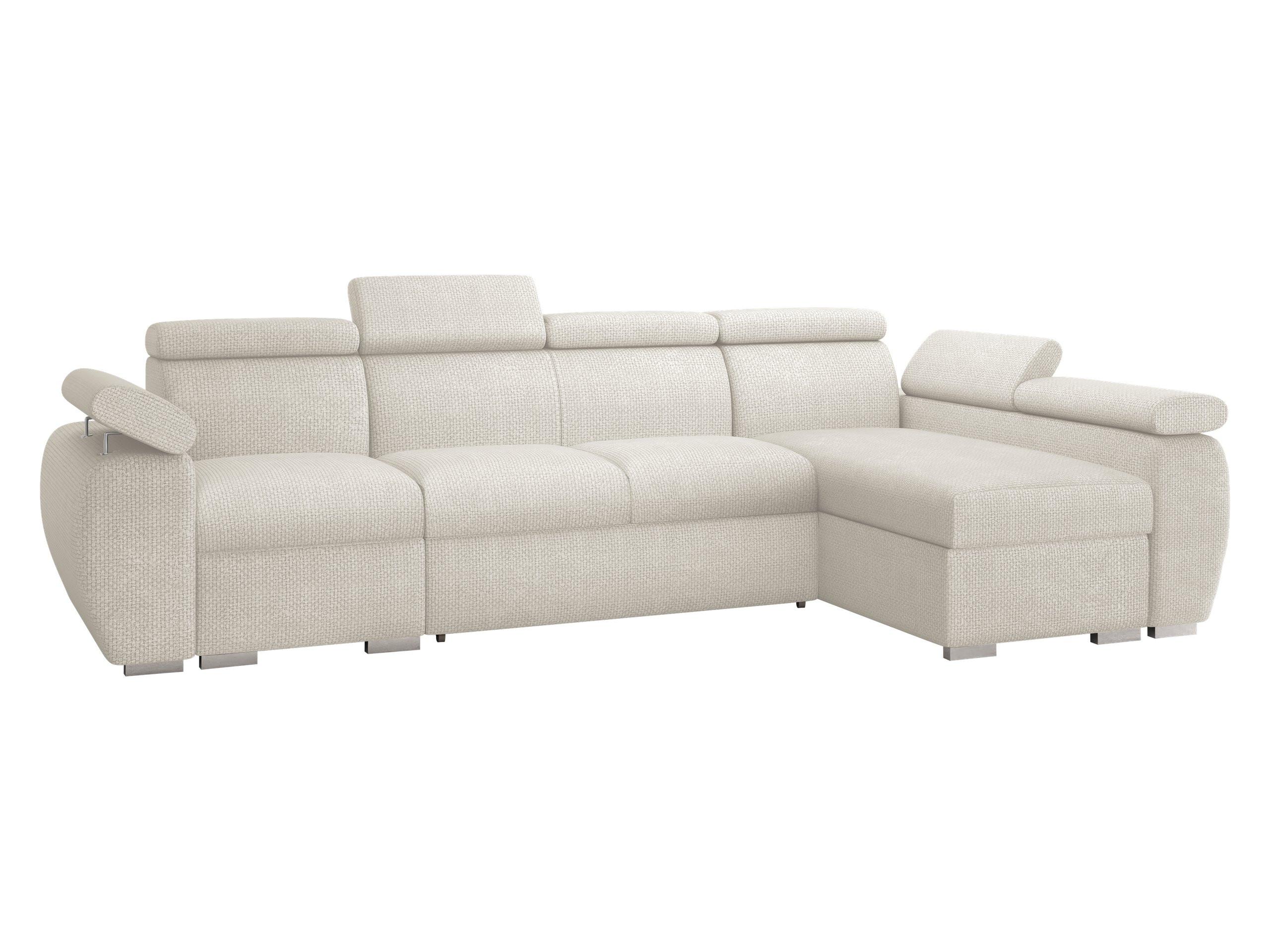 ECKSOFA Boston LCP, Seite: Rechts 1P(65)+2R+LCP - Silberfarben/Creme, Holz/Textil (320/170cm) - MIRJAN24