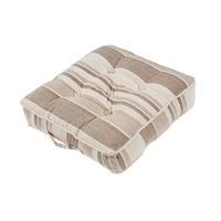 SITZKISSEN Morocco beige gestreift 40/40/8 cm - Beige, Textil (40/40/8cm) - Homescapes