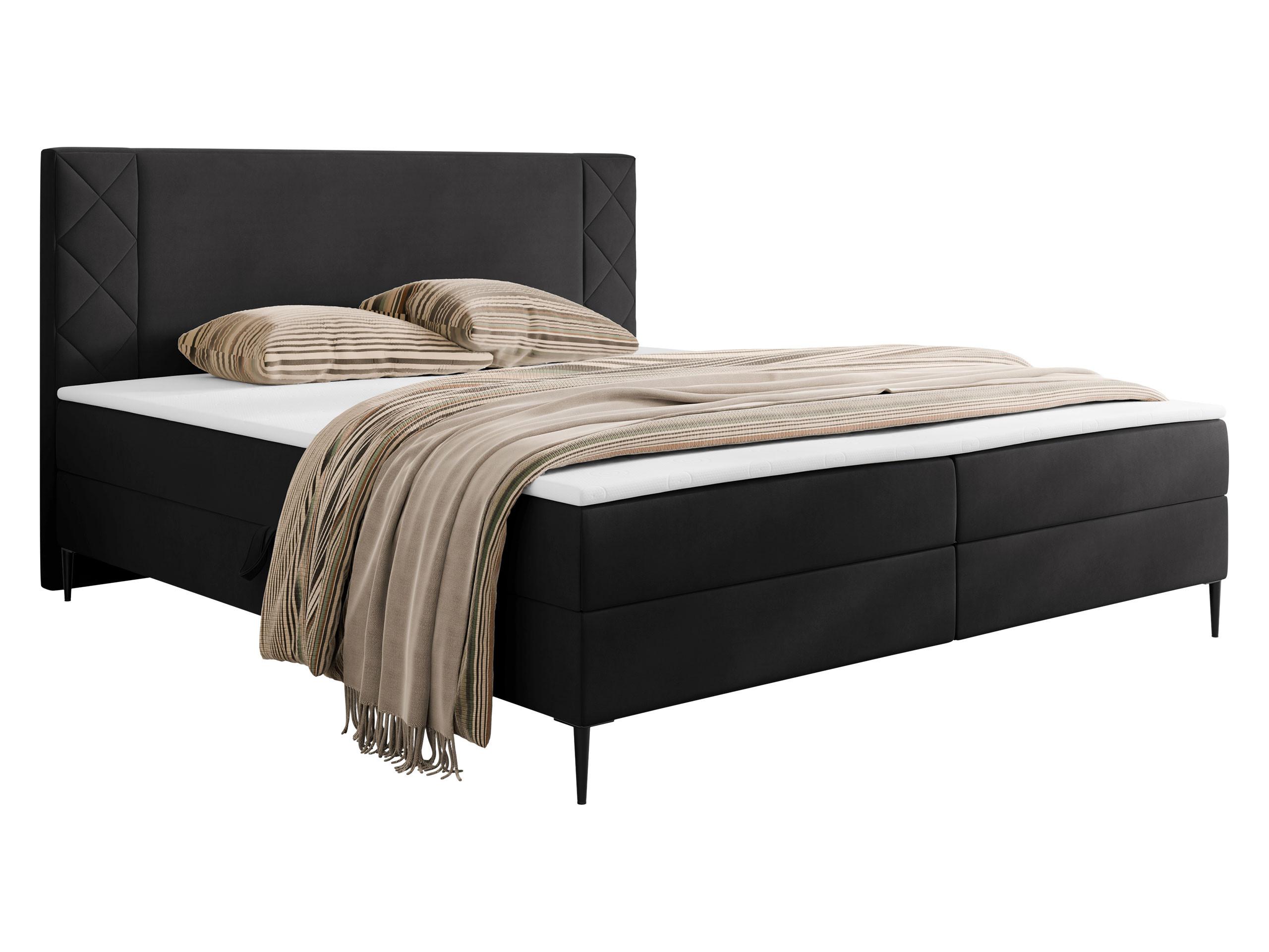 BOXBETT Portes - H3 - Schwarz, Holzwerkstoff/Textil (160/200cm) - MIRJAN24