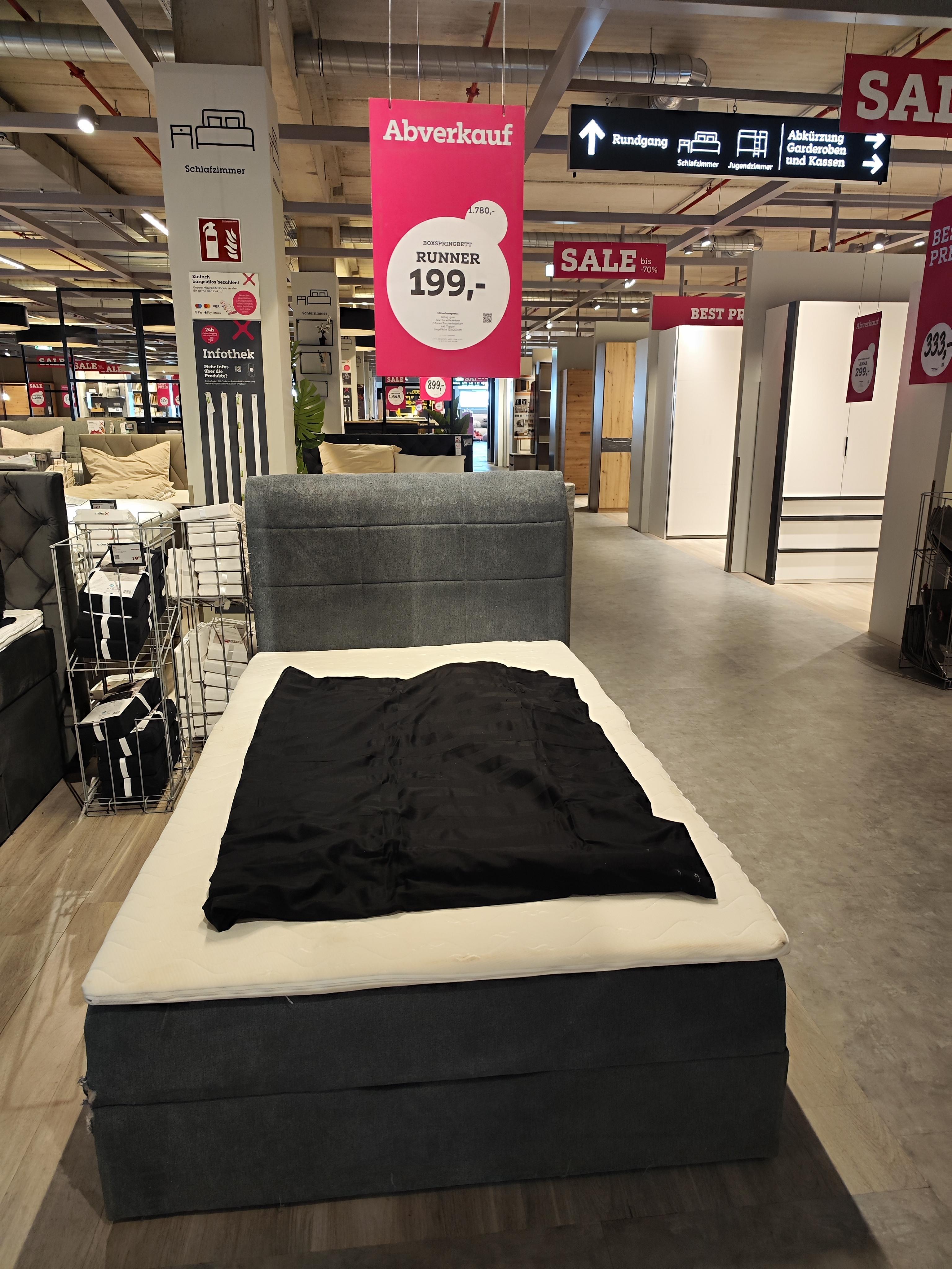 Boxspringbett Runner Grau