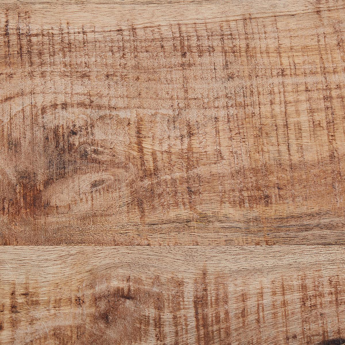 COUCHTISCH Mangoholz hellbraun/schwarz 74 cm Wakita - Hellbraun/Schwarz, Holz (74/74/40cm) - Beliani