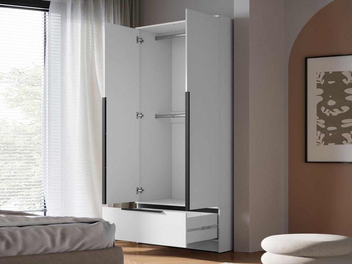 DREHTÜRENSCHRANK Spirit 2D - Schwarz/Weiß, Holzwerkstoff/Kunststoff (91/193/51cm) - MIRJAN24