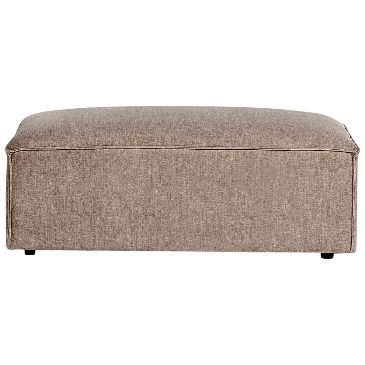 OTTOMANE Stoff Hellbraun Hellnar - Hellbraun, Textil (52/39/102cm) - Beliani
