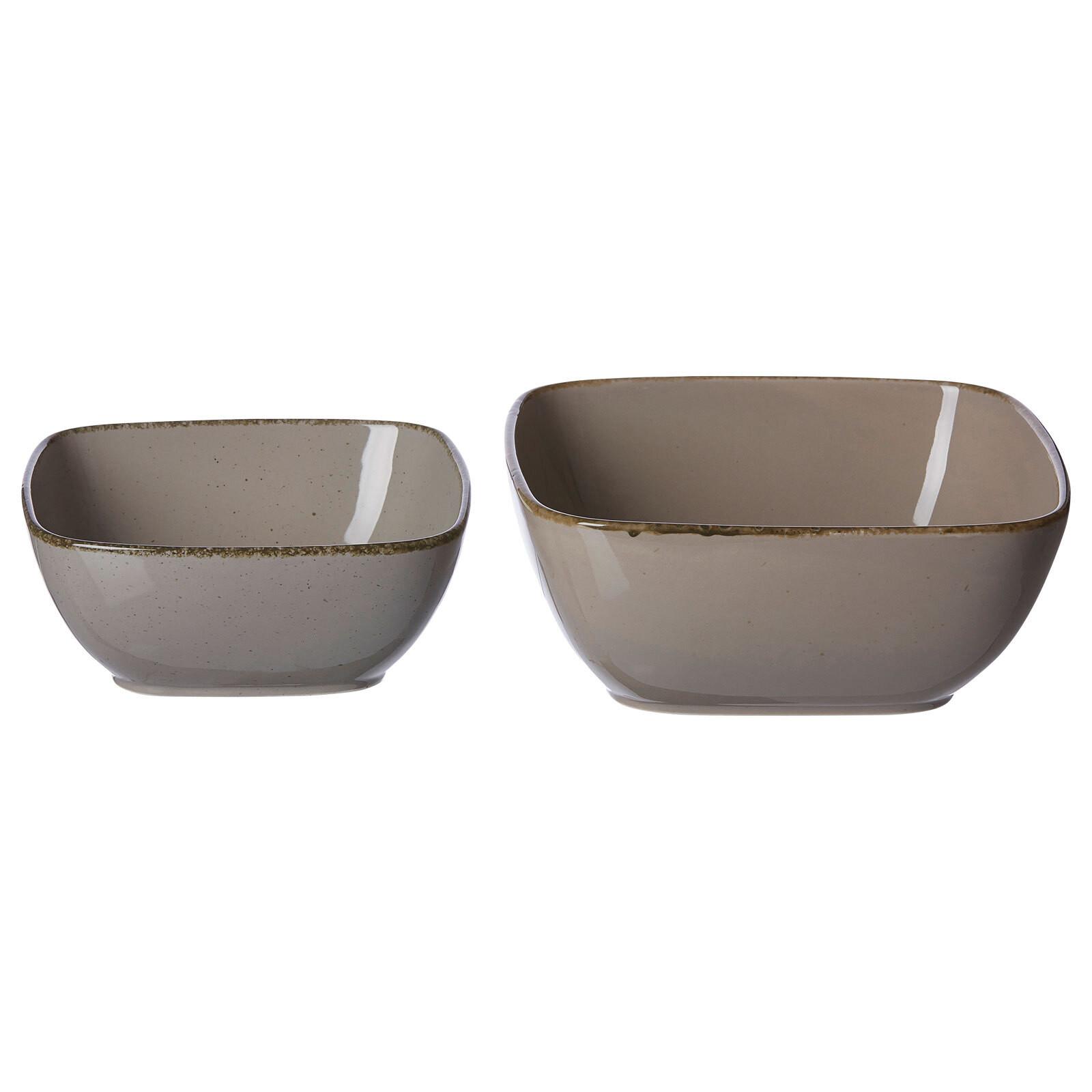 SERVIERSCHALEN-SET Casa Grau 2-tlg. - Grau, Keramik (2/2/2cm) - Ritzenhoff Breker